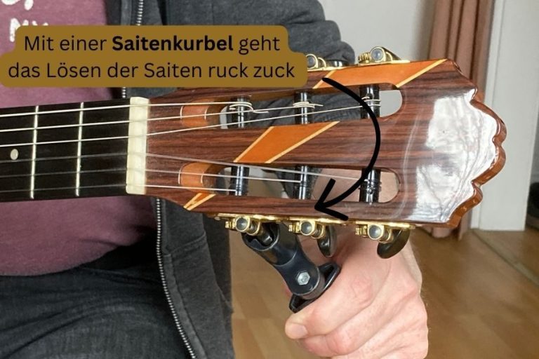 Konzertgitarre Saiten aufziehen
